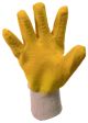 Рукавички скла, бавовняна тканина з латексним ребристим покриттям (жовті) MASTERTOOL 83-0601-В