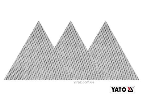Сітка абразивна тверда трикутна на липучці до шліфувальної машини G120 280 мм 3 шт Yato YT-84613