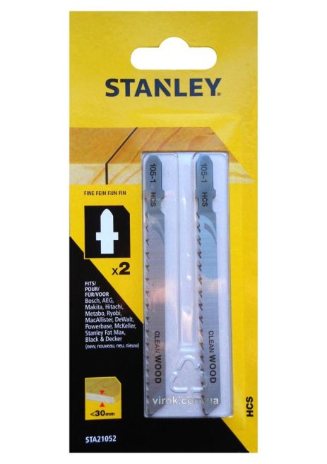 Набор пильных полотен для электролобзика хвост Т 2 шт. Stanley STA21052-XJ