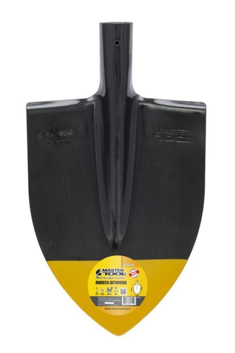 Лопата штыковая 220х300х390 мм черно-желтая покраска 0.9 кг MASTERTOOL 14-6254
