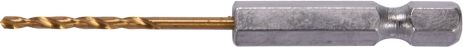 Сверло по металлу : HSS, титановое покрытие, 6-гран. хвостовик-1/4", Ø= 2 мм, l= 72 мм Yato YT-44751