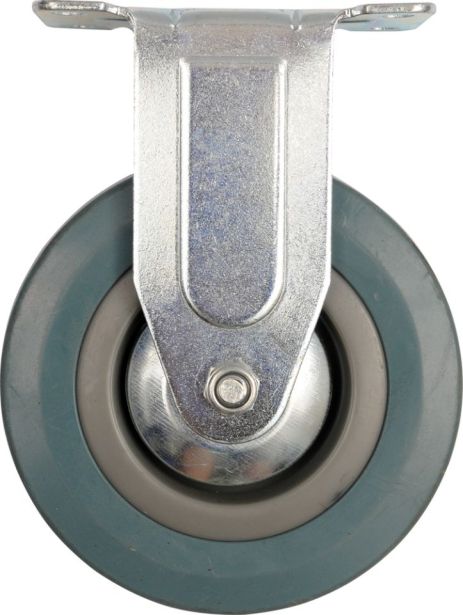 Колесо к коляске Ø= 75 мм, b= 21 мм ; серая резина, с штивною опорой; h= 104 мм, нагрузи.- 30 кг Vorel 87352