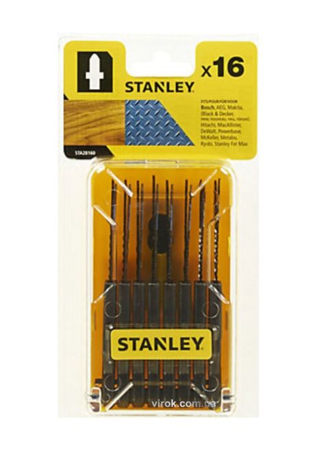 Набір пильних полотен для електролобзика 16 шт. Stanley STA28160-XJ
