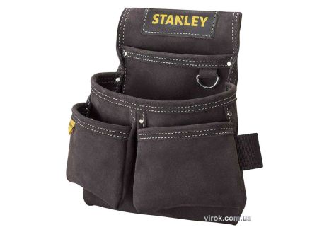 Карманы на пояс замшевые : 2 для инструмента и 2 для гвоздей Stanley STST1-80116