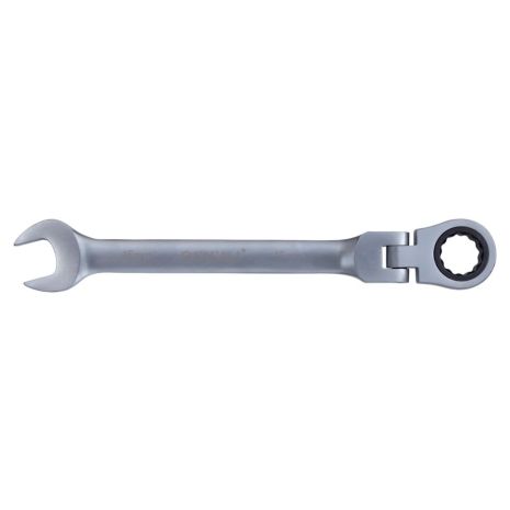 Ключ рожково-накидной трещоточный с шарниром 15мм CrV satine SIGMA 6022651