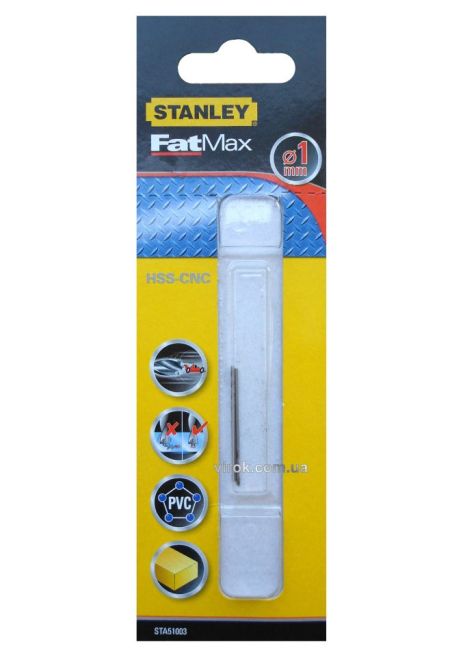 Свердло швидкісне по металу, дереву, пластику 1 мм. Stanley STA51003-QZ