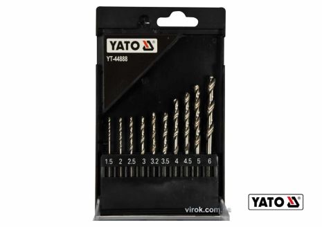 Набор сверл по металлу (для нержавеющей конструктивной легированной стали) 10 шт Yato YT-44888