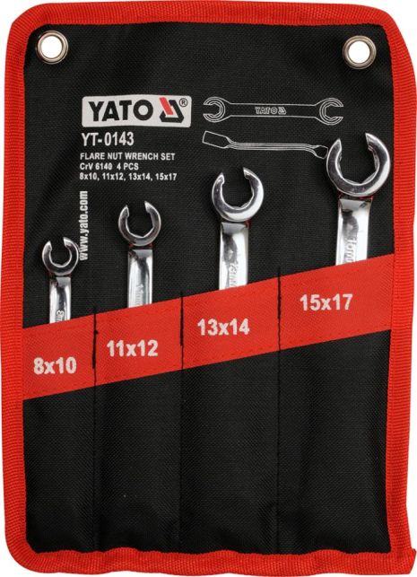 Набір комбінованих ключів 8-17 мм 4 предмети Yato YT-0143