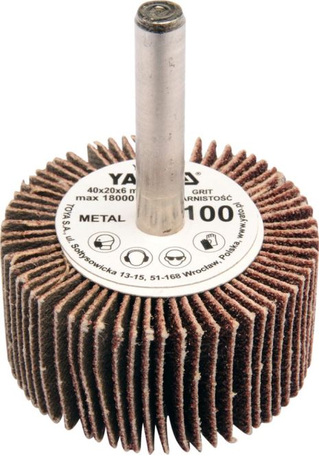 Диск шліфувальний пелюстковий для дриля 40х20 мм зерно П120 Yato YT-83355