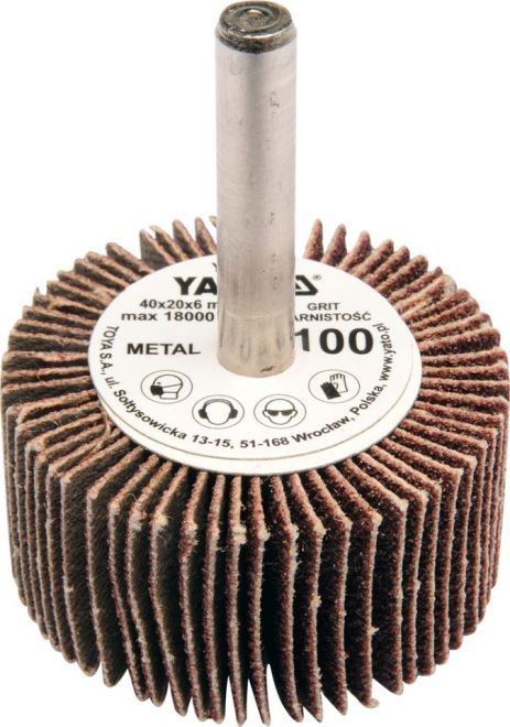 Диск шліфувальний пелюстковий для дриля 40х20 мм зерно П150 Yato YT-83356