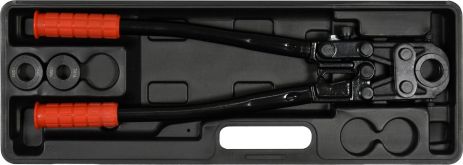 Пресс-клещи для труб PEX-AL.-PEX и PERT 53 см, развод губ - 27 мм с насадками TH 16/20/26 мм Yato YT-21750