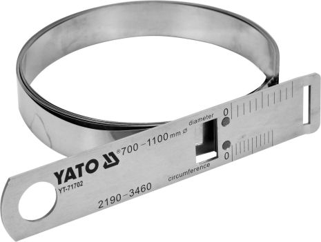 Циркометр для кола - 2190-3460 мм та діам. 700-1100мм із метр. та дюйм. шкалами, ст Yato YT-71702