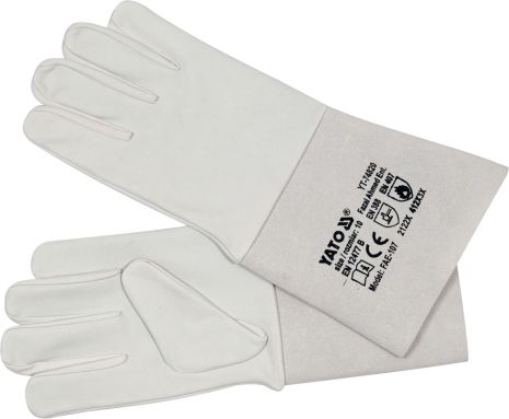 Перчатки сварщика, термостойкие из кожи, размер 10 Yato YT-74820