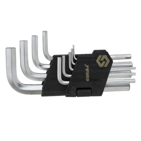 Ключі шестигранні 9 шт 1.5-10 мм CrV (короткі) Sigma 4022011