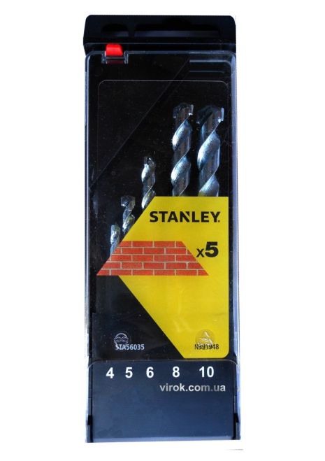 Набор сверл по цегле 4-10 мм 5 шт. Stanley STA56035-QZ
