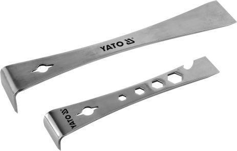 Скребки з нержавіючої сталі L-подібні 235 х 40 х 40 мм та 170 х 32 х 25 мм 2.5 мм 2 шт Yato YT-52860