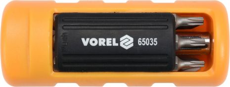 Викрутка-тримач із набором насадок HEX-1/4" 13 шт Vorel 65035