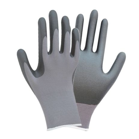 Трикотажні рукавички з частковим нітриловим покриттям р9 (сірі манжет) SIGMA 9443511