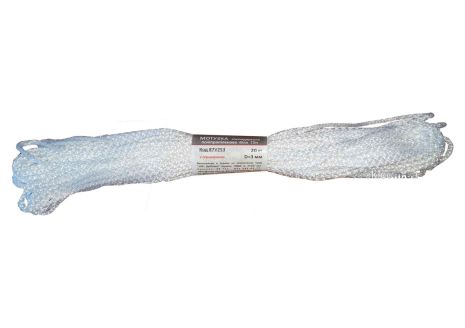 Мотузка господарська Тип 2н TM , 3 мм Х 20 м, р/н=50 кгс, поліпропіленова, із сердечником, білий Virok 87V253