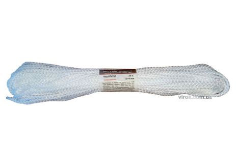 Мотузка господарська Тип 3н TM , 4 мм Х 20 м, р/н=65 кгс, поліпропіленова, із сердечником, білий Virok 87V254