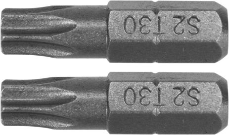 Насадка отверточная : "TORX" T30 x 25 мм, HEX 1/4", AISI S2, 2 шт Yato YT-77907