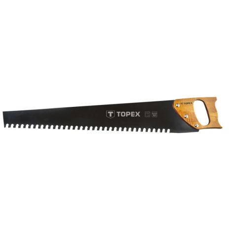 Ножівка для пористого бетону, 34 зубці з твердосплавними пластинами, дерев'яна ручка, 600 мм Topex 10A761