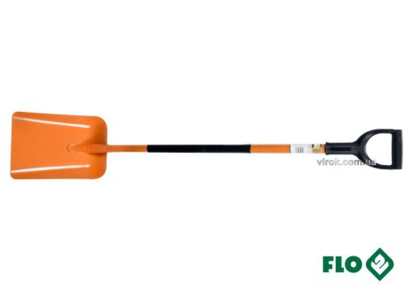 Лопата совковая трапециевидная FLO металлическая основа HRC 45 пластиковая ручка Vorel 35722