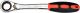 Ключ накидной, изогнутый с трещоткой : М15, HRC 42-48, Cr-V, с эргономичной прорезиненной ручкой Yato YT-02377