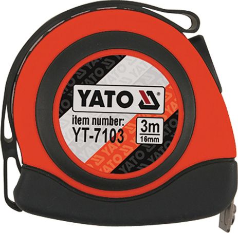 Рулетка з нейлоновим покриттям та магнітами 3 м х 16 мм Yato YT-7103