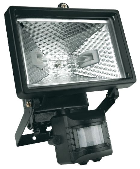 Галогенный прожектор с датчиком движения, черный, 230 В, 50 Гц, IP44, CE Topex 94W022