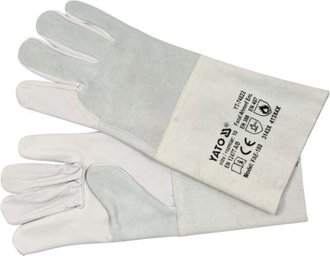 Перчатки сварщика, термостойкие из кожи, обшитые кевларовыми нитями, размер 10 Yato YT-74822