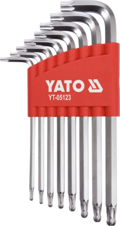 Набор ключей ТОRХ Г-образных с шаром Т9-Т40 8 шт Yato YT-05123