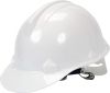 Каска для захисту голови біла з матеріалу HDPE Vorel 74173