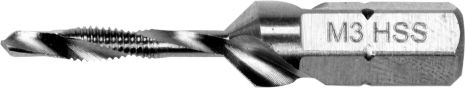 Свердло-мітчик М3 х 0.5 x 36/5 мм HSS М2 HEX-1/4" Yato YT-44840