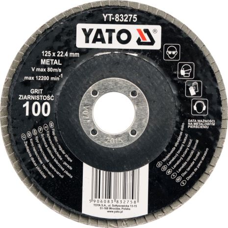 Круг лепестковый торцевой 125 мм-Р120 Yato YT-83276