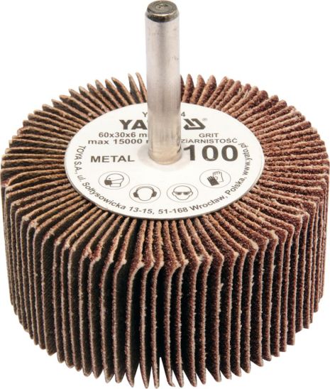 Коло шліфувальне пелюсткове для дриля 60х30 мм зерно П150 Yato YT-83366