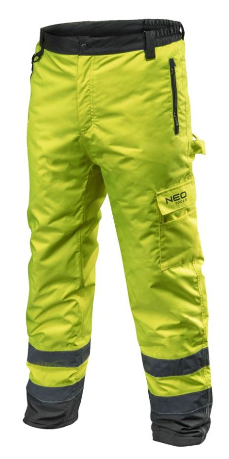 Сигнальні утеплені робочі штани, жовті XL NEO 81-760-XL