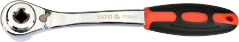 Ключ торцевой с универсальной головкой : М8-19, HRC 40, Cr-V, с эргономичной прорезиненной ручкой Yato YT-02400