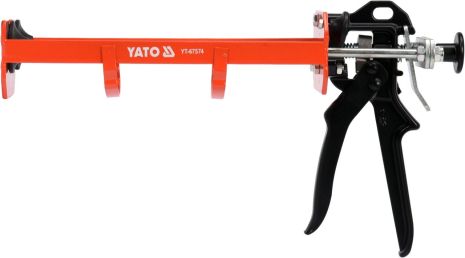 Пистолет скелетная для нанесения герметиков, с двойным картриджем : l= 245 мм, w= 100 мм Yato YT-67574