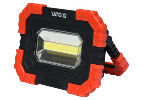 Прожектор діодний, переносний, 10 Вт, 680 лм, 3 режими, живлення, кіт.- 4х АА, 160х 120х 45 мм, магніт Yato YT-81821