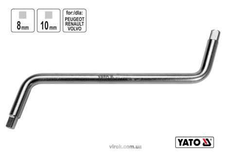 Двосторонній ключ для зливних пробок авто Yato YT-05995
