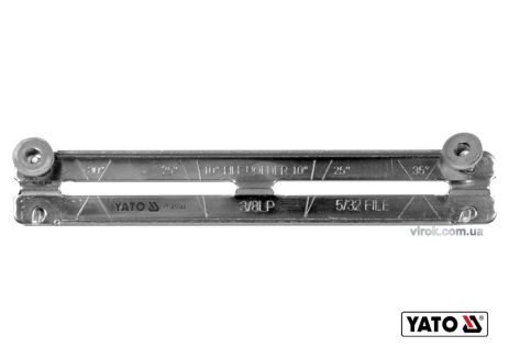 Напрямна для напилка з гвинтовим кріпленням Ø4 x 190 х 30 мм під 25°/30°/35° Yato YT-85044