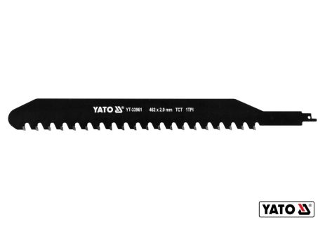 Полотно по керамическому и силикатному кирпичу для сабельной пилы 462 x 2 мм 1 зуб/1" Yato YT-33961