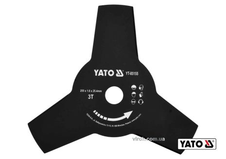 Ніж потрійний для бензокоса Yato YT-85155
