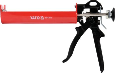 Пистолет скелетная для нанесения герметиков, с двойным картриджем : l= 205 мм, w= 95 мм Yato YT-67573