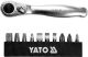 Набір викруткових насадок з тріскачкою 1/4" 25 мм 11 шт. Yato YT-14390