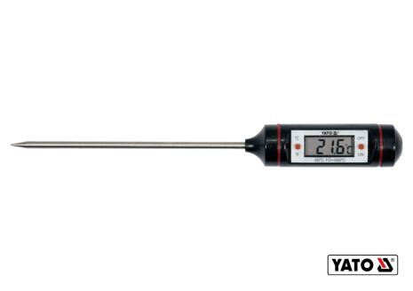 Електронний термометр із зондом 130 мм -50ºС-+300ºС живлення- 1.5 В (LR44) Yato YT-72971