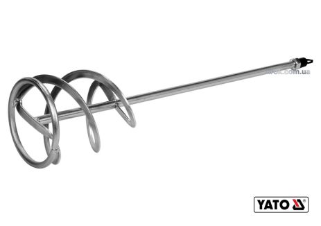 Миксер спиральный двойной для строительных смесей оцинкованный Ø135 x 600 мм M14 20-30 кг Yato YT-55033