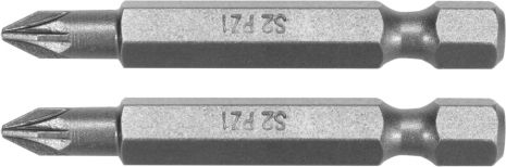 Насадка викруткова : "Pozidriv" PZ1 x 50 мм, HEX 1/4", AISI S2, 2 шт Yato YT-77883