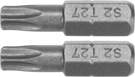 Насадка викруткова: TORX T27 x 25 мм, HEX 1/4, AISI S2, 2 шт Yato YT-77906